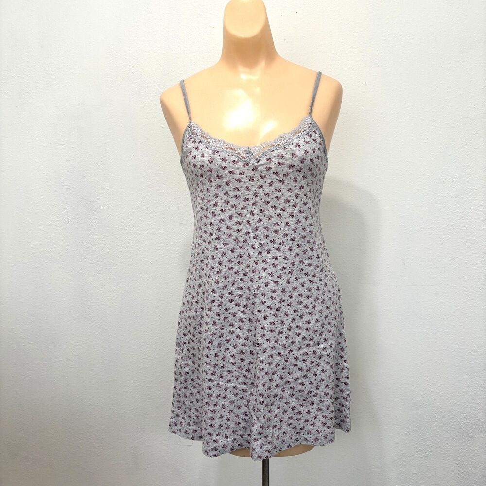 Womens Cottage Slip Mini Dress Small Floral Coquette Y2K Feminine Dainty Indie - Picture 2 of 7